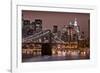 Brooklyn Bridge and Manhattan Skyline, New York City-Paul Souders-Framed Photographic Print