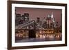 Brooklyn Bridge and Manhattan Skyline, New York City-Paul Souders-Framed Photographic Print