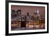 Brooklyn Bridge and Manhattan Skyline, New York City-Paul Souders-Framed Photographic Print