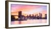 Brooklyn Bridge and Manhattan skyline, New York, USA-Jordan Banks-Framed Photographic Print