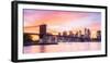 Brooklyn Bridge and Manhattan skyline, New York, USA-Jordan Banks-Framed Photographic Print