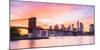 Brooklyn Bridge and Manhattan skyline, New York, USA-Jordan Banks-Mounted Photographic Print