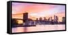 Brooklyn Bridge and Manhattan skyline, New York, USA-Jordan Banks-Framed Stretched Canvas