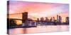 Brooklyn Bridge and Manhattan skyline, New York, USA-Jordan Banks-Stretched Canvas