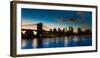 Brooklyn Bridge and Manhattan Skyline, NY, NY at Sunset-null-Framed Photographic Print