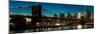 Brooklyn Bridge and Manhattan Skyline, NY, NY at Sunset-null-Mounted Photographic Print