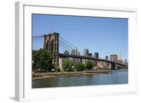 Brooklyn Bridge and Manhattan Skyline on a Clear Blue Day-Zigi-Framed Photographic Print