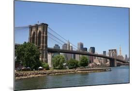 Brooklyn Bridge and Manhattan Skyline on a Clear Blue Day-Zigi-Mounted Photographic Print