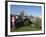 Brooklyn Bridge and Manhattan Skyline with Modern Artwork in the Foregound, New York City, USA-Amanda Hall-Framed Photographic Print