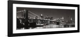 Brooklyn Bridge and Manhattan Skyline-Graeme Purdy-Framed Art Print