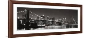 Brooklyn Bridge and Manhattan Skyline-Graeme Purdy-Framed Art Print