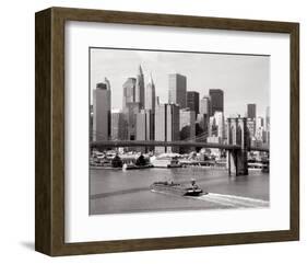 Brooklyn Bridge and Manhattan Skyline-Alan Schein-Framed Art Print