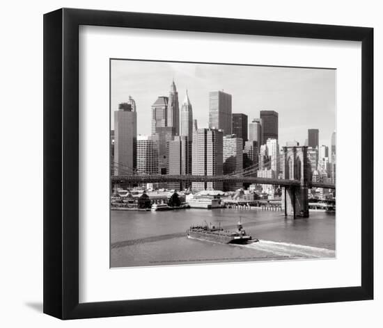 Brooklyn Bridge and Manhattan Skyline-Alan Schein-Framed Art Print