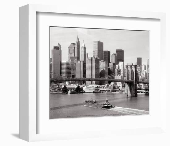 Brooklyn Bridge and Manhattan Skyline-Alan Schein-Framed Art Print