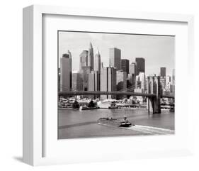 Brooklyn Bridge and Manhattan Skyline-Alan Schein-Framed Art Print