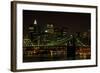 Brooklyn Bridge and Manhattan Skyline-p.lange-Framed Photographic Print