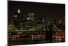 Brooklyn Bridge and Manhattan Skyline-p.lange-Mounted Photographic Print