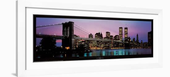 Brooklyn Bridge and New York City Skyline-Richard Sisk-Framed Art Print