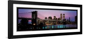 Brooklyn Bridge and New York City Skyline-Richard Sisk-Framed Art Print