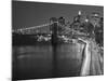Brooklyn Bridge and Parkway, East River with Lower Manhattan Skyline, Brooklyn, New York, Usa-Paul Souders-Mounted Photographic Print