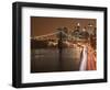 Brooklyn Bridge and Parkway, East River with Lower Manhattan Skyline, Brooklyn, New York, Usa-Paul Souders-Framed Photographic Print