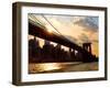Brooklyn Bridge and Skyline, Manhattan, New York City-Sabine Jacobs-Framed Photographic Print