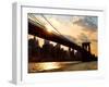 Brooklyn Bridge and Skyline, Manhattan, New York City-Sabine Jacobs-Framed Photographic Print