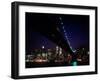 Brooklyn Bridge and Skyline of New York City at Night-null-Framed Photographic Print