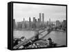 Brooklyn Bridge and World Trade Center, Lower Manhattan-null-Framed Stretched Canvas