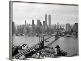 Brooklyn Bridge and World Trade Center, Lower Manhattan-null-Framed Photographic Print