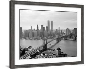 Brooklyn Bridge and World Trade Center, Lower Manhattan-null-Framed Photographic Print