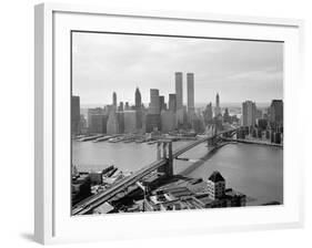 Brooklyn Bridge and World Trade Center, Lower Manhattan-null-Framed Photographic Print