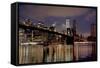 Brooklyn Bridge at Dawn-Alan Blaustein-Framed Stretched Canvas