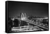 Brooklyn Bridge at Night-Philip Gendreau-Framed Stretched Canvas