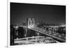 Brooklyn Bridge at Night-Philip Gendreau-Framed Photographic Print