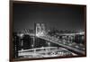 Brooklyn Bridge at Night-Philip Gendreau-Framed Photographic Print