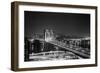 Brooklyn Bridge at Night-Philip Gendreau-Framed Photographic Print