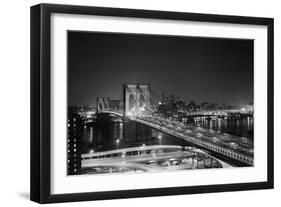 Brooklyn Bridge at Night-Philip Gendreau-Framed Photographic Print