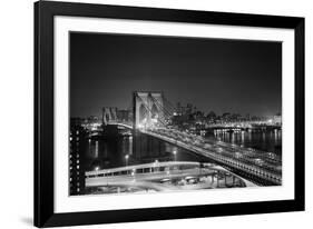 Brooklyn Bridge at Night-Philip Gendreau-Framed Photographic Print