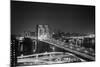 Brooklyn Bridge at Night-Philip Gendreau-Mounted Photographic Print