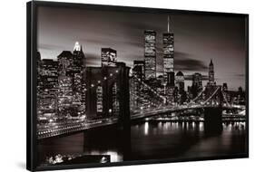 Brooklyn Bridge - B&W-null-Framed Poster