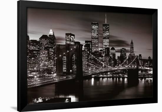 Brooklyn Bridge - B&W-null-Framed Poster