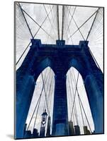 Brooklyn Bridge Blue-null-Mounted Giclee Print