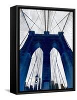 Brooklyn Bridge Blue-null-Framed Stretched Canvas