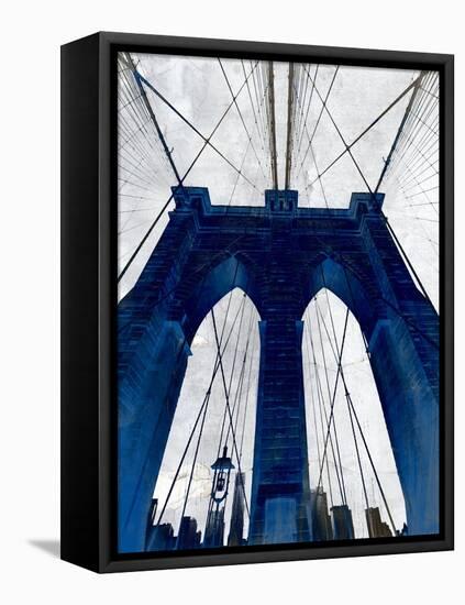 Brooklyn Bridge Blue-null-Framed Stretched Canvas