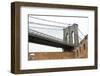 Brooklyn Bridge (brick walls)-Erin Clark-Framed Giclee Print
