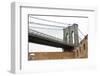 Brooklyn Bridge (brick walls)-Erin Clark-Framed Giclee Print