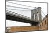 Brooklyn Bridge (brick walls)-Erin Clark-Mounted Giclee Print