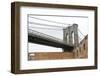 Brooklyn Bridge (brick walls)-Erin Clark-Framed Art Print