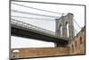 Brooklyn Bridge (brick walls)-Erin Clark-Mounted Art Print